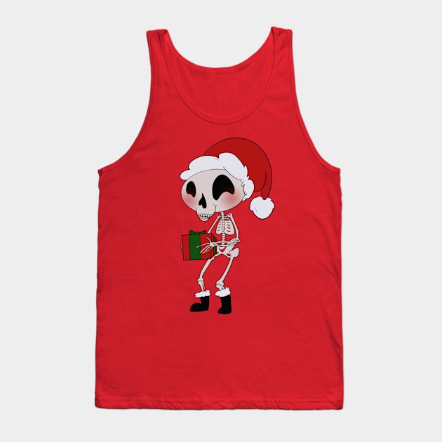 Christmas Skeleton Tank Top by Az